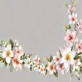 flower border transparent
