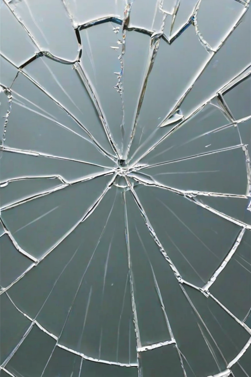 cracked glass transparent