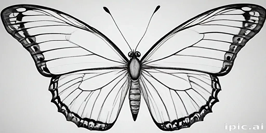 butterfly drawing outline