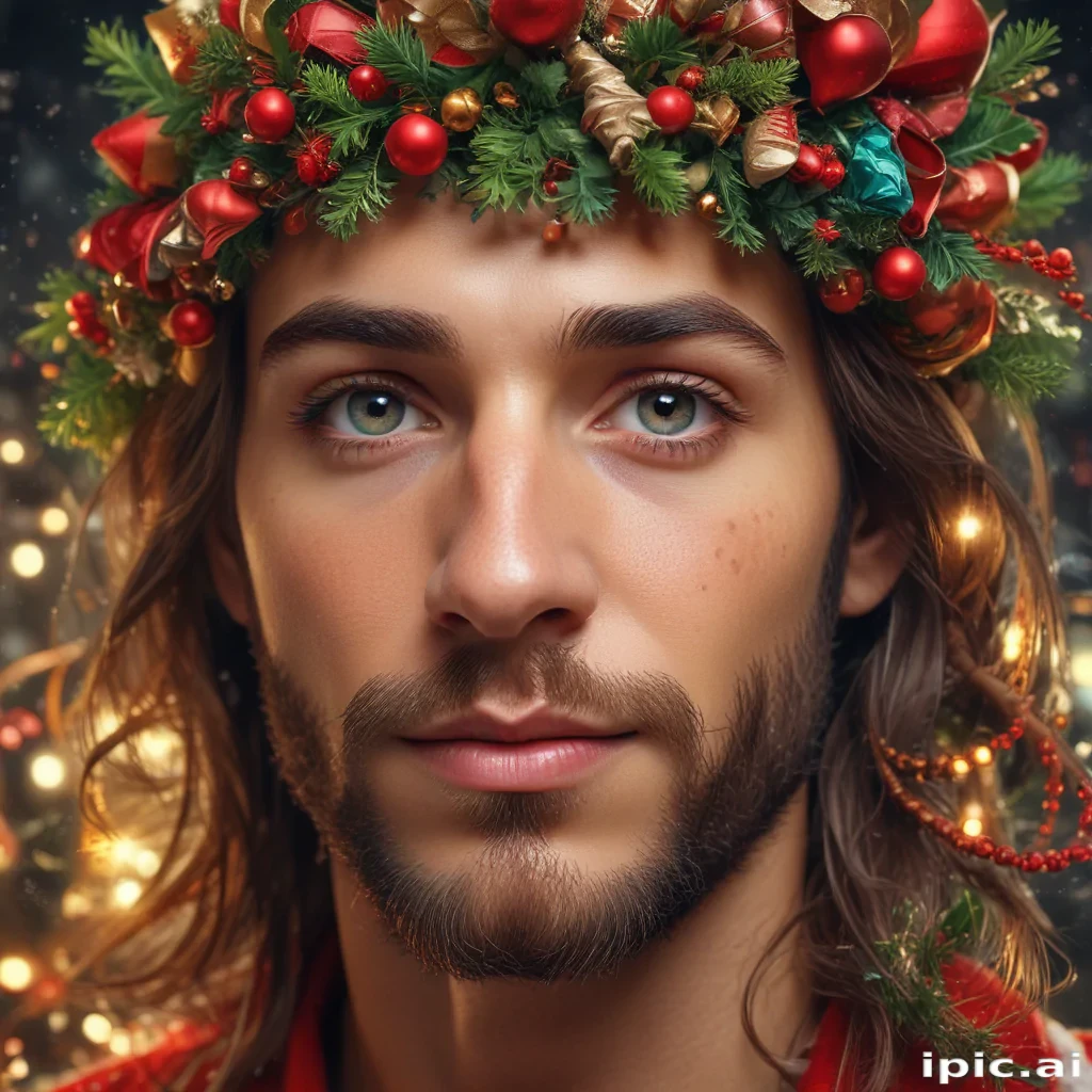christmas background portrait