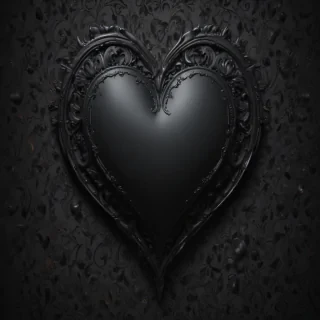 black wallpaper heart