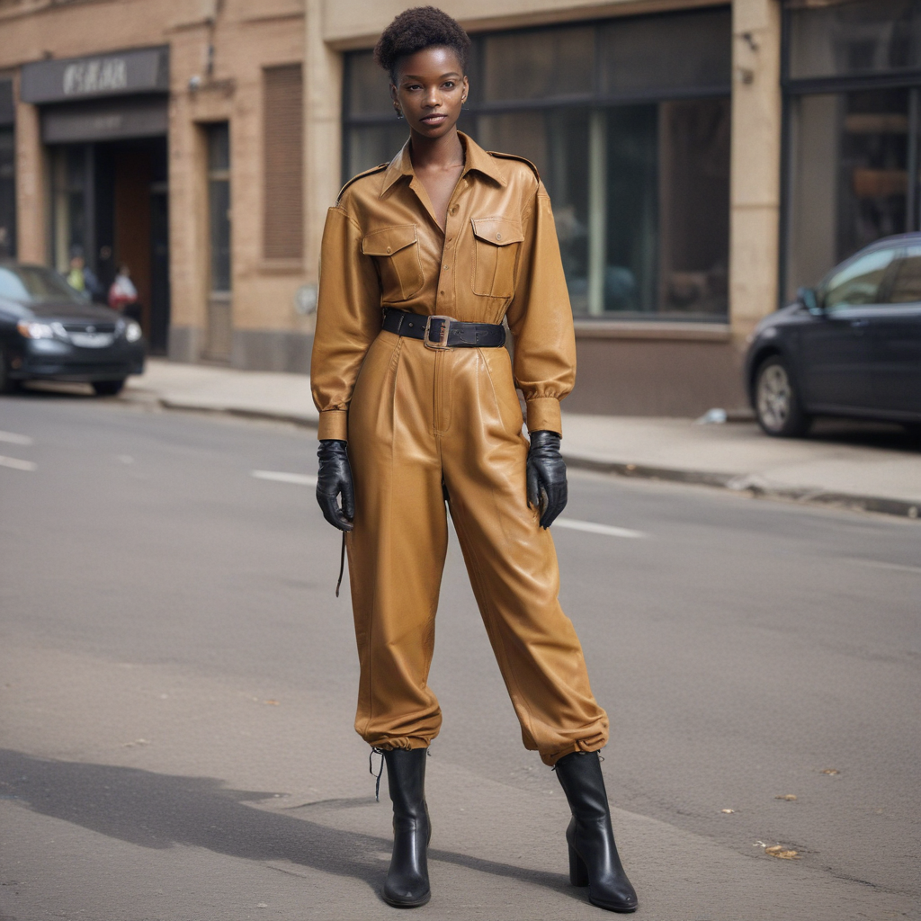 full-body view of a very skinny and slender Sudanese schoolgirl ...