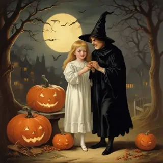 public domain vintage halloween art