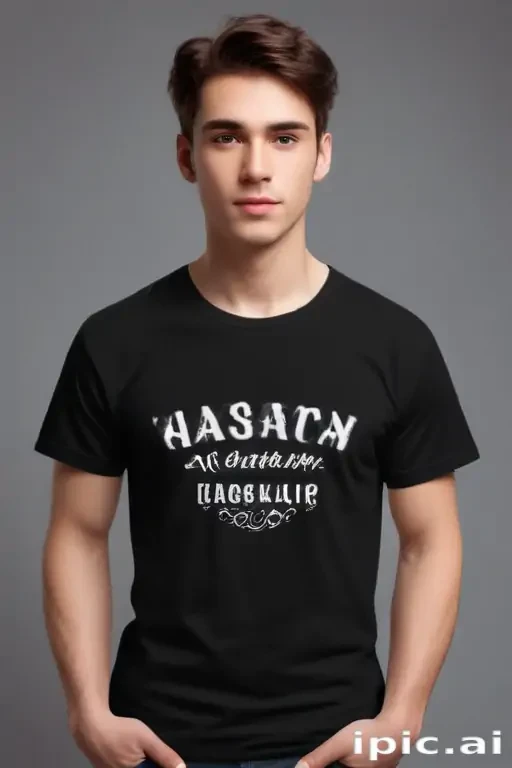 black t shirt mockup free