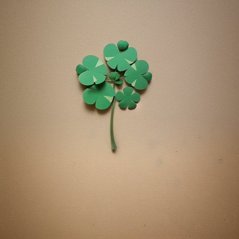 template of four leaf clover