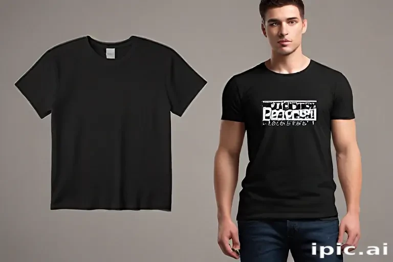 black tee shirt mockup