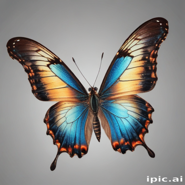 A Stunning Blue Butterfly with Intricate Patterns and Vibrant Colors ...