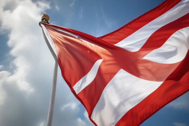 red and white flag