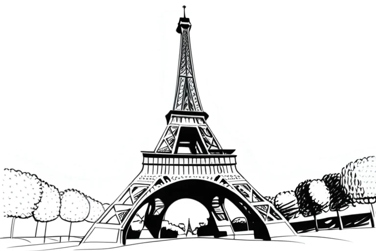 eiffel tower drawing