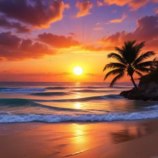 sunset wallpaper beach