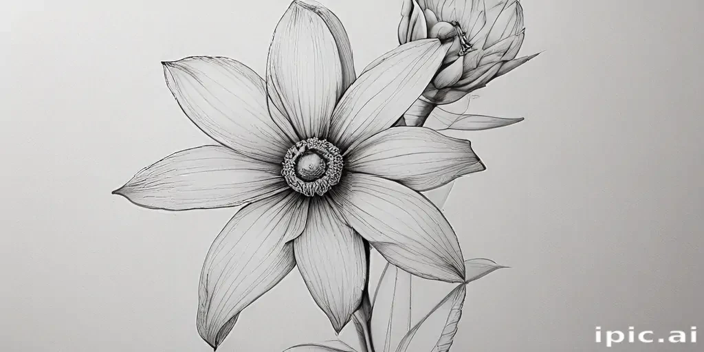 pictures of flowers drawing