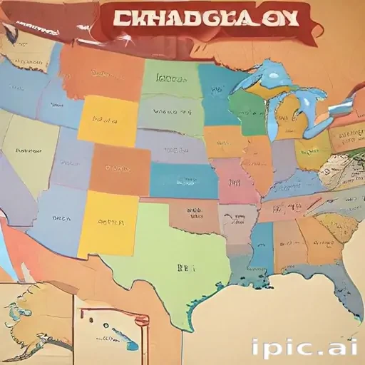 usa map with states
