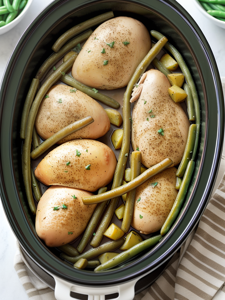 slow cooker chicken green beans potatoes