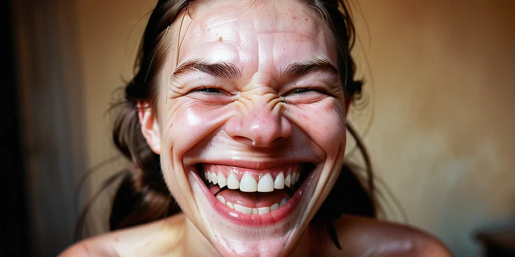 grinning