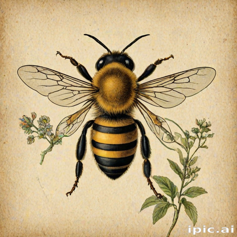 free vintage bee printables