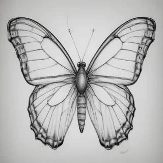 outline drawing of a butterfly