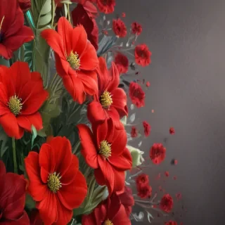 flower background red