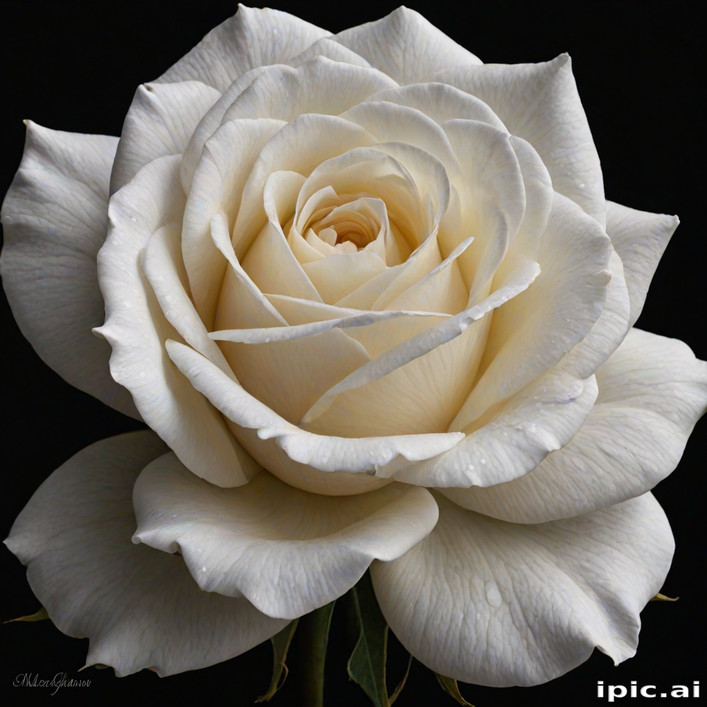 white rose on black