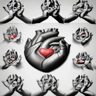 heart hands clipart