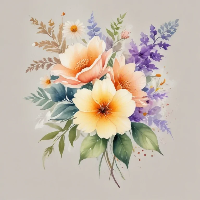 watercolor flowers clipart