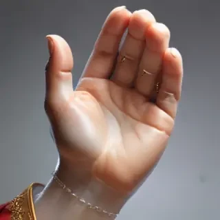 transparent prayer hand