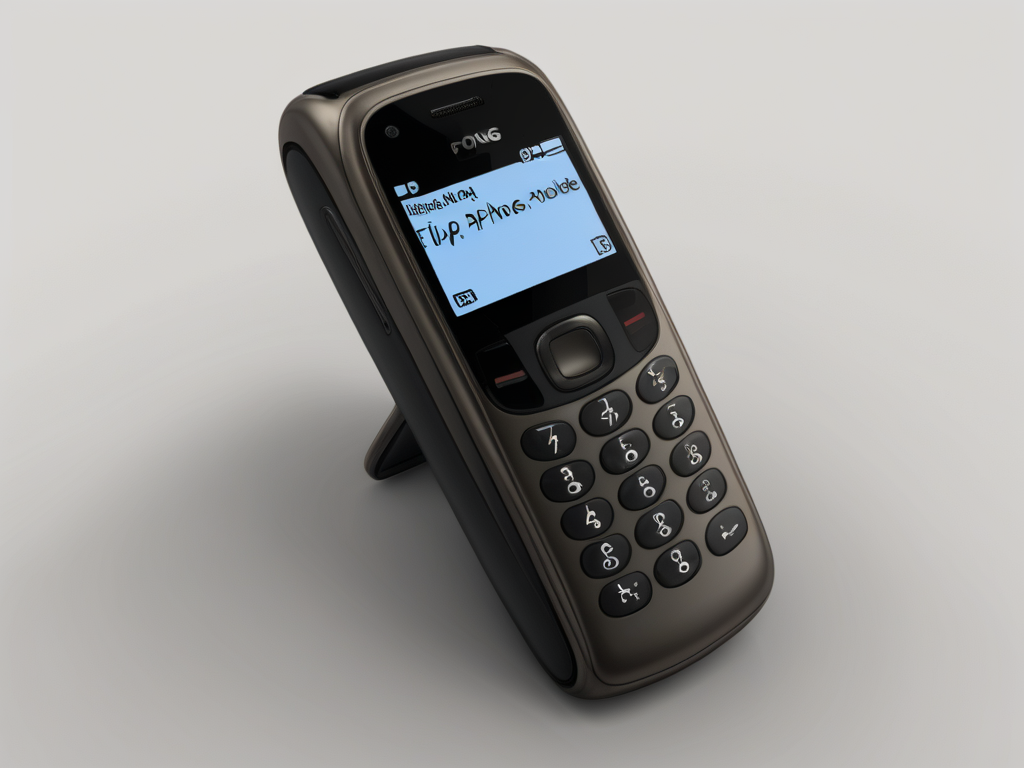 A Classic Mobile Phone Displaying Text on Its Screen in Modern Style
