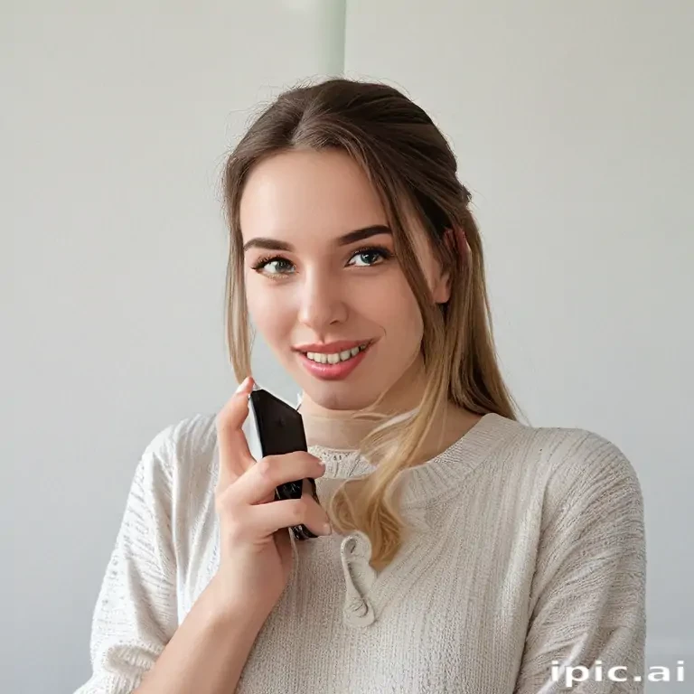 holding phone
