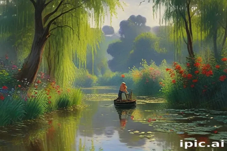 monet painting wallpaper