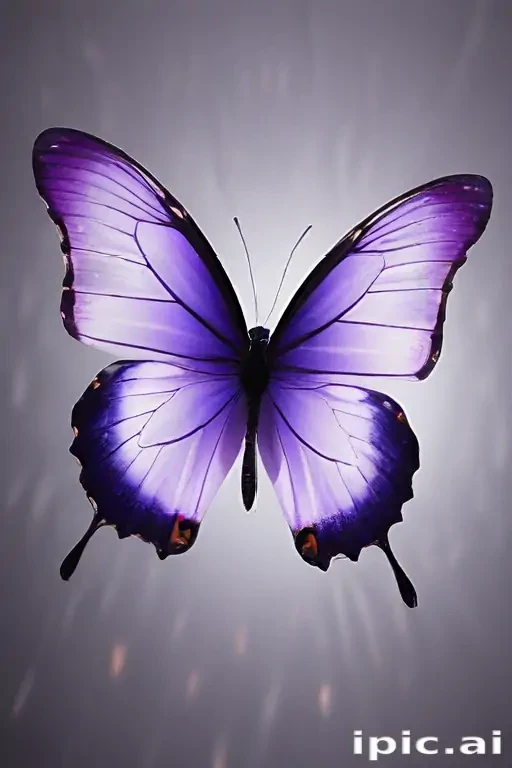 transparent purple butterfly