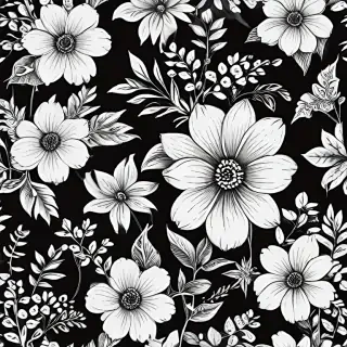 flower png black and white
