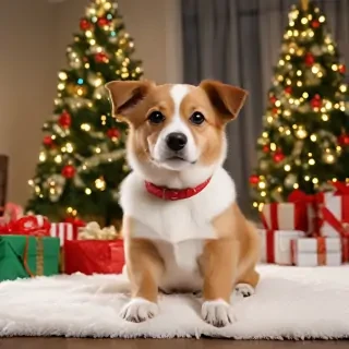 christmas wallpaper dog