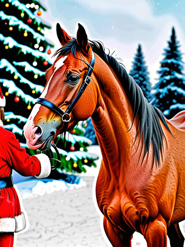 merry christmas horse images