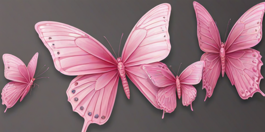 pink butterflies png