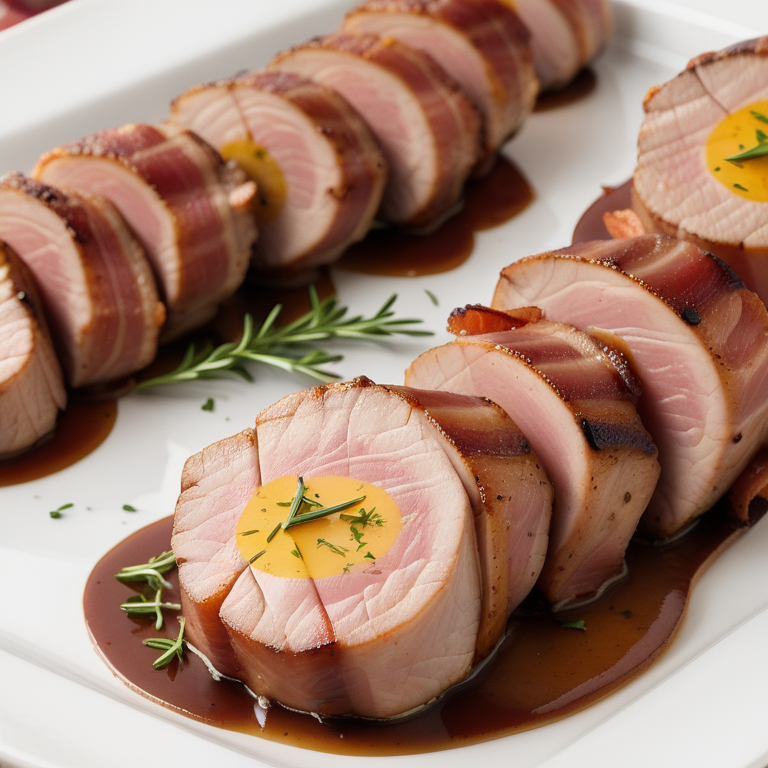 bacon wrapped pork tenderloin medallions