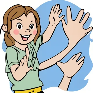 clipart high five