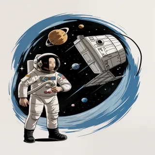 astronaut cartoon