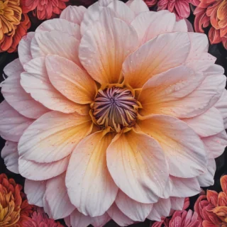 flower drawing with color