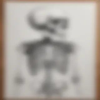 creative skeleton drawing art