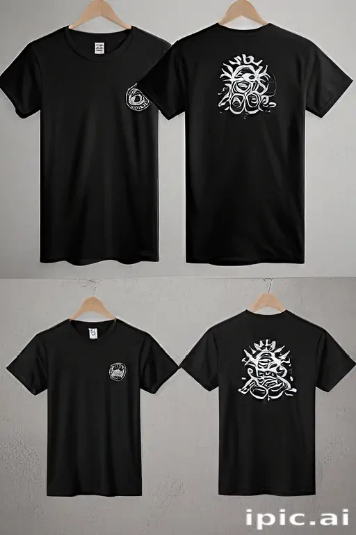black tee mockup