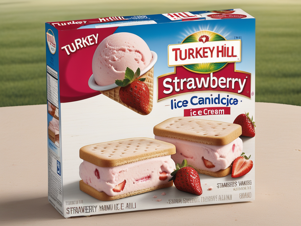 turkey hill strawberry ice cream sandwich