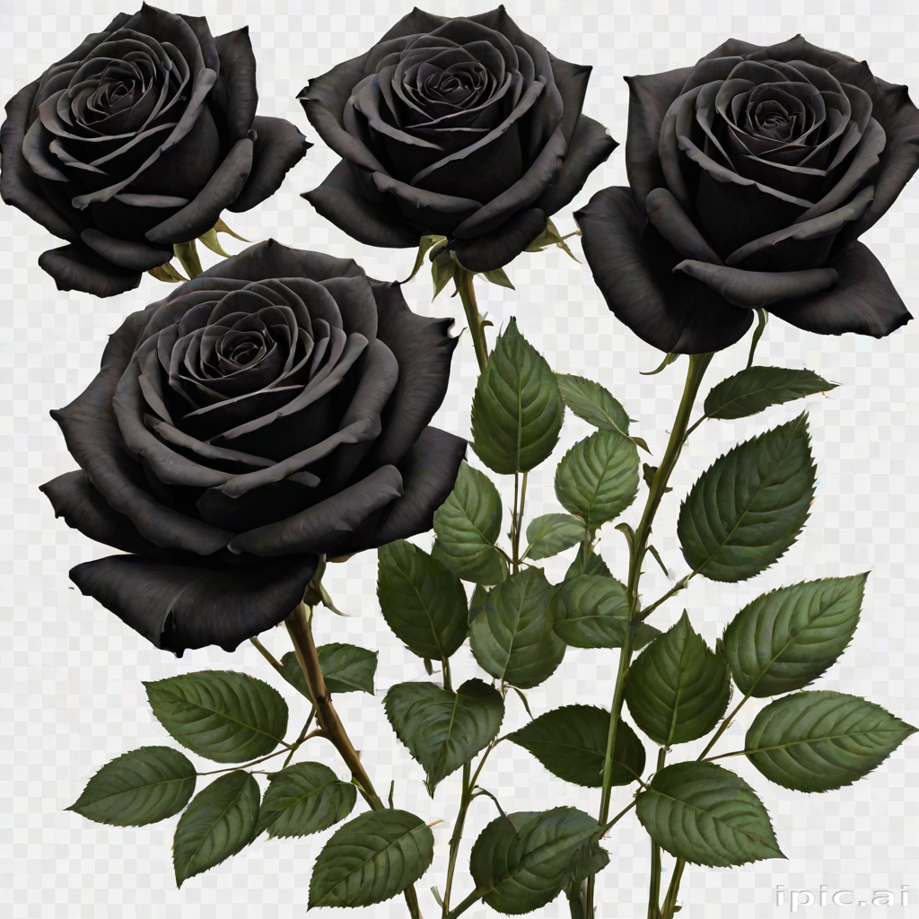 black roses png