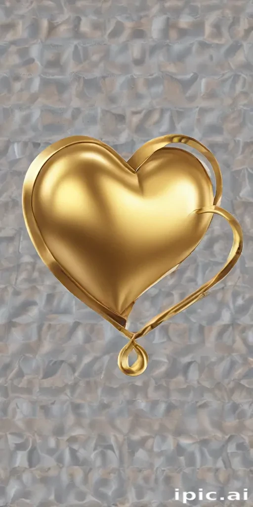 gold heart png