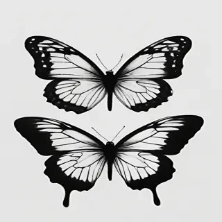 black butterfly outline