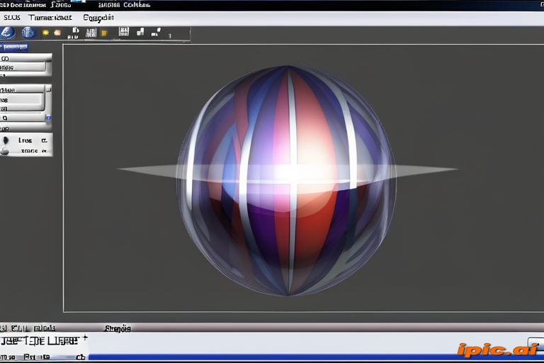 Digital Rendering of a Colorful, Reflective Sphere with Artistic Patterns