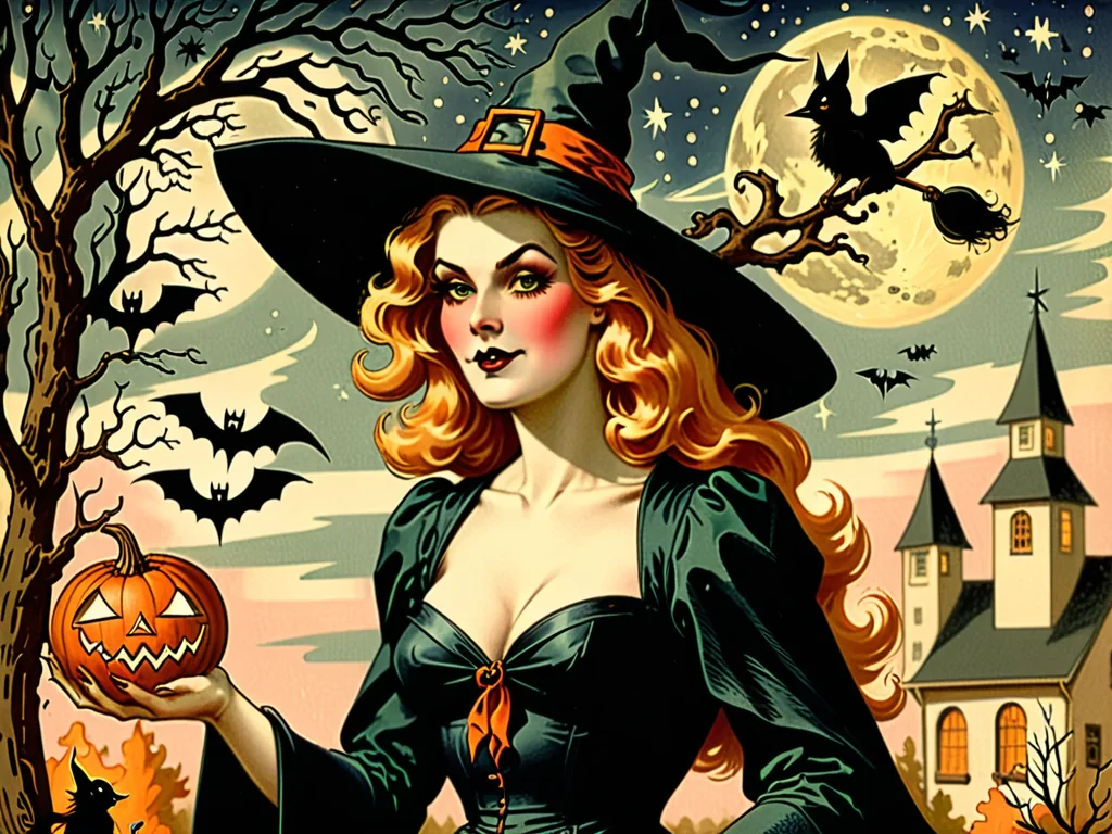vintage witch art