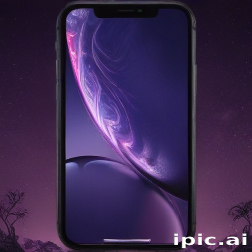 Stunning Purple Abstract Design Displayed on a Modern Smartphone Screen