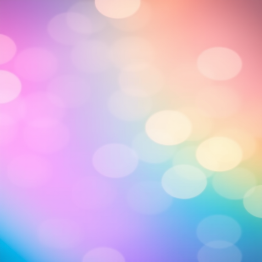 create a vibrant gradient background blending blue, pink, yellow, and green with soft bokeh lights, captured with a Canon EOS R5 at f/2.8, ISO 100, 1/100s, in a wide-angle view with a soft focus effect to enhance the dreamy atmosphere.