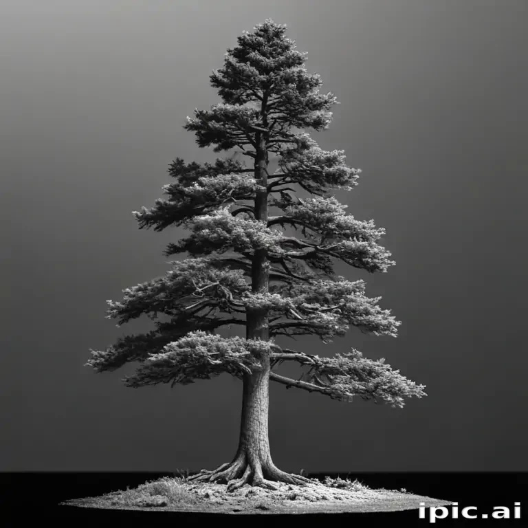 pine tree clip art black and white