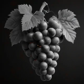 grapes clipart black and white