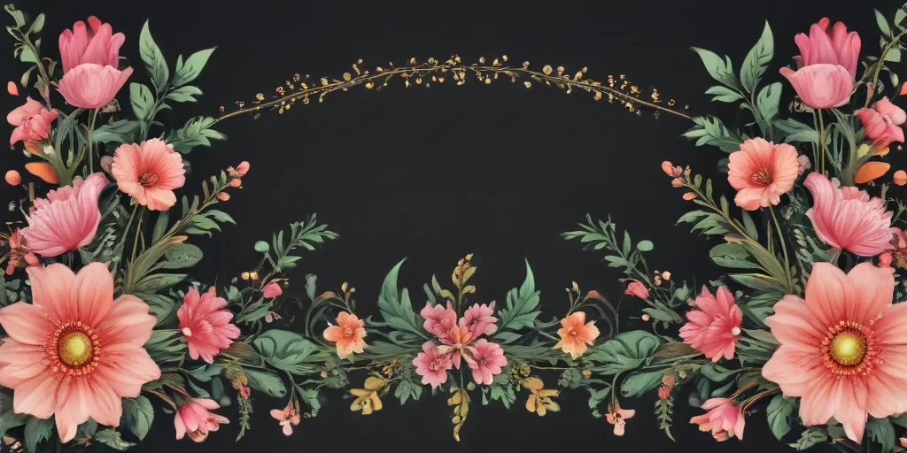 flowery border clipart